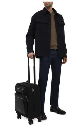 Мужской комбинированный чемодан GIORGIO ARMANI черного цвета, арт. Y2Q207/YI88E | Фото 2 (Материал: Текстиль; Размер: large; Ограничения доставки: oversized)