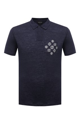 Мужское поло GIORGIO ARMANI синего цвета по цене 52700 руб., арт. 3KSF61/SJL3Z | Фото 1 Мужское поло GIORGIO ARMANI синего цвета, арт. 3KSF61/SJL3Z | Фото 1
