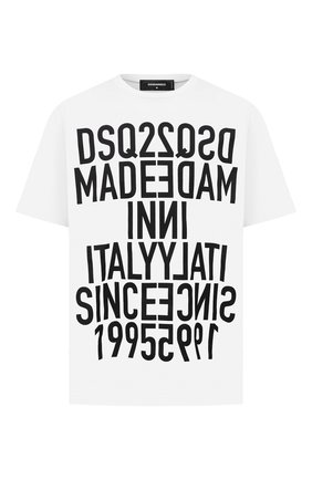 Мужская хлопковая футболка DSQUARED2 белого цвета по цене 22950 руб., арт. S74GD0818/S22427 | Фото 1 Мужская хлопковая футболка DSQUARED2 белого цвета, арт. S74GD0818/S22427 | Фото 1