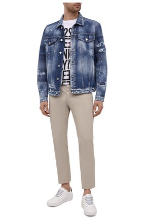 Мужская хлопковая футболка DSQUARED2 белого цвета по цене 22950 руб., арт. S74GD0818/S22427 | Фото 2 Мужская хлопковая футболка DSQUARED2 белого цвета, арт. S74GD0818/S22427 | Фото 2