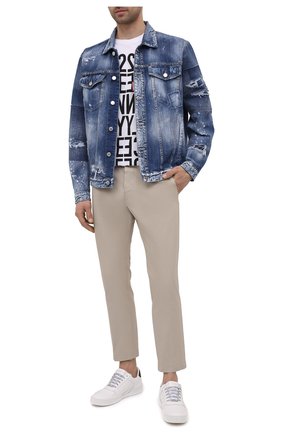 Мужские хлопковые брюки DSQUARED2 бежевого цвета по цене 39800 руб., арт. S74KB0543/S41794 | Фото 2 Мужские хлопковые брюки DSQUARED2 бежевого цвета, арт. S74KB0543/S41794 | Фото 2 (Длина (брюки, джинсы): Стандартные; Материал внешний: Хлопок; Случай: Повседневный; Силуэт М (брюки): Чиносы; Стили: Кэжуэл)