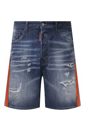 Мужские комбинированные шорты DSQUARED2 синего цвета по цене 54800 руб., арт. S74MU0639/S30342 | Фото 1 Мужские комбинированные шорты DSQUARED2 синего цвета, арт. S74MU0639/S30342 | Фото 1 (Материал внешний: Хлопок; Кросс-КТ: Деним; Принт: С принтом; Стили: Гранж; Длина Шорты М: Ниже колена)