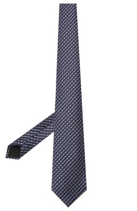 Мужской шелковый галстук LANVIN темно-синего цвета по цене 9950 руб., арт. 2098/TIE | Фото 2 Мужской шелковый галстук LANVIN темно-синего цвета, арт. 2098/TIE | Фото 2