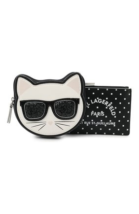 Детский комплект из двух кошельков KARL LAGERFELD KIDS черного цвета по цене 9950 руб., арт. Z10106 | Фото 1 Детский комплект из двух кошельков KARL LAGERFELD KIDS черного цвета, арт. Z10106 | Фото 1