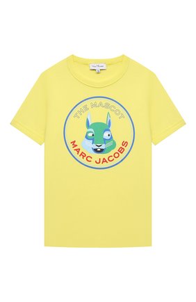 Детская хлопковая футболка MARC JACOBS (THE) желтого цвета по цене 5230 руб., арт. W25464 | Фото 1 Детская хлопковая футболка MARC JACOBS (THE) желтого цвета, арт. W25464 | Фото 1