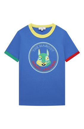 Детская хлопковая футболка MARC JACOBS (THE) синего цвета по цене 5230 руб., арт. W25464 | Фото 1 Детская хлопковая футболка MARC JACOBS (THE) синего цвета, арт. W25464 | Фото 1