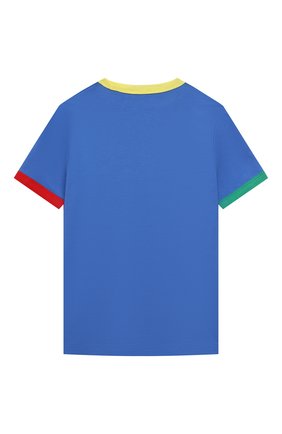 Детская хлопковая футболка MARC JACOBS (THE) синего цвета по цене 5230 руб., арт. W25464 | Фото 2 Детская хлопковая футболка MARC JACOBS (THE) синего цвета, арт. W25464 | Фото 2