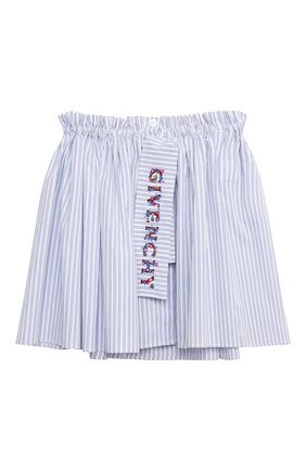 Детская хлопковая юбка GIVENCHY голубого цвета по цене 24950 руб., арт. H13043 | Фото 1 Детская хлопковая юбка GIVENCHY голубого цвета, арт. H13043 | Фото 1 (Материал внешний: Хлопок; Случай: Повседневный; Региональные ограничения белый список (Axapta Mercury): RU; Ростовка одежда: 10 - 11 лет | 140 - 146см, 8 лет | 128 см)
