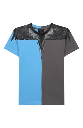 Детская хлопковая футболка MARCELO BURLON KIDS OF MILAN голубого цвета по цене 9925 руб., арт. 21E/B/MB/1108/0010/2-6Y | Фото 1 Детская хлопковая футболка MARCELO BURLON KIDS OF MILAN голубого цвета, арт. 21E/B/MB/1108/0010/2-6Y | Фото 1