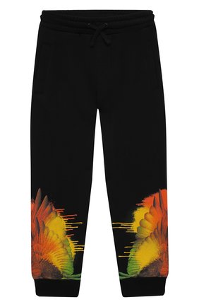 Детские хлопковые джоггеры MARCELO BURLON KIDS OF MILAN черного цвета по цене 16450 руб., арт. 21E/B/MB/3000/0020/2-6Y | Фото 1 Детские хлопковые джоггеры MARCELO BURLON KIDS OF MILAN черного цвета, арт. 21E/B/MB/3000/0020/2-6Y | Фото 1