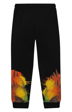 Детские хлопковые джоггеры MARCELO BURLON KIDS OF MILAN черного цвета по цене 16450 руб., арт. 21E/B/MB/3000/0020/2-6Y | Фото 2 Детские хлопковые джоггеры MARCELO BURLON KIDS OF MILAN черного цвета, арт. 21E/B/MB/3000/0020/2-6Y | Фото 2