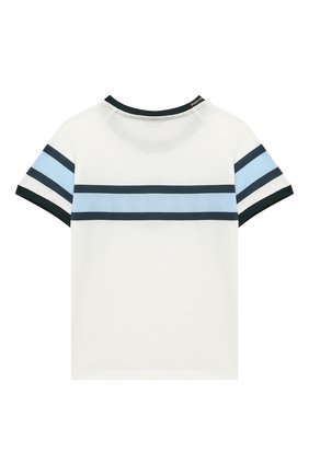 Детская хлопковая футболка DOLCE & GABBANA белого цвета по цене 12550 руб., арт. L4JT8X/G7WRV/2-6 | Фото 2 Детская хлопковая футболка DOLCE & GABBANA белого цвета, арт. L4JT8X/G7WRV/2-6 | Фото 2