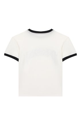 Детская хлопковая футболка DOLCE & GABBANA белого цвета по цене 11650 руб., арт. L4JT8A/G7WRU/8-14 | Фото 2 Детская хлопковая футболка DOLCE & GABBANA белого цвета, арт. L4JT8A/G7WRU/8-14 | Фото 2