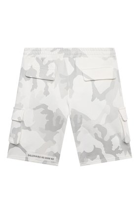 Детские хлопковые шорты DOLCE & GABBANA светло-серого цвета по цене 25500 руб., арт. L4JQI3/G7YIT/8-14 | Фото 2 Детские хлопковые шорты DOLCE & GABBANA светло-серого цвета, арт. L4JQI3/G7YIT/8-14 | Фото 2