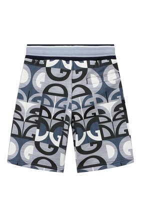 Детские хлопковые шорты DOLCE & GABBANA голубого цвета по цене 18600 руб., арт. L4JQC1/HS7C1/8-14 | Фото 2 Детские хлопковые шорты DOLCE & GABBANA голубого цвета, арт. L4JQC1/HS7C1/8-14 | Фото 2