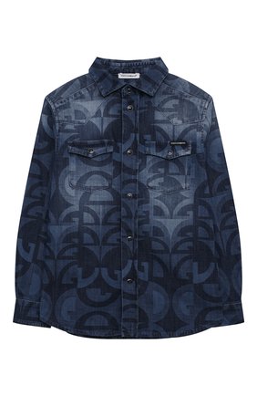 Детская джинсовая рубашка DOLCE & GABBANA голубого цвета по цене 25500 руб., арт. L43S17/LD918/8-14 | Фото 1 Детская джинсовая рубашка DOLCE & GABBANA голубого цвета, арт. L43S17/LD918/8-14 | Фото 1