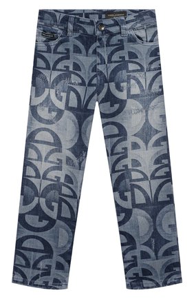 Детские джинсы DOLCE & GABBANA голубого цвета по цене 21150 руб., арт. L42F05/LD917/8-14 | Фото 1 Детские джинсы DOLCE & GABBANA голубого цвета, арт. L42F05/LD917/8-14 | Фото 1