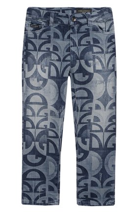 Детские джинсы DOLCE & GABBANA голубого цвета по цене 19450 руб., арт. L42F05/LD917/2-6 | Фото 1 Детские джинсы DOLCE & GABBANA голубого цвета, арт. L42F05/LD917/2-6 | Фото 1