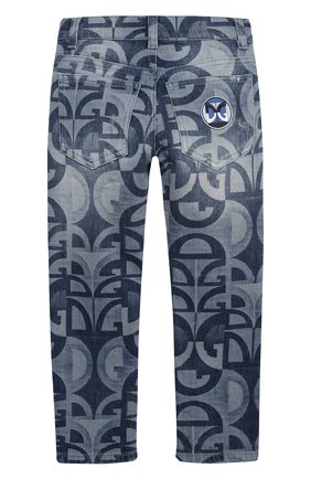 Детские джинсы DOLCE & GABBANA голубого цвета по цене 19450 руб., арт. L42F05/LD917/2-6 | Фото 2 Детские джинсы DOLCE & GABBANA голубого цвета, арт. L42F05/LD917/2-6 | Фото 2