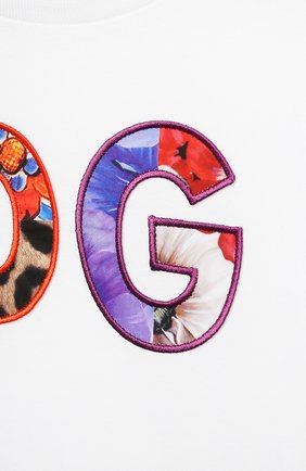 Детский хлопковая футболка DOLCE & GABBANA белого цвета по цене 11650 руб., арт. L2JTGJ/G7YQL | Фото 3 Детский хлопковая футболка DOLCE & GABBANA белого цвета, арт. L2JTGJ/G7YQL | Фото 3