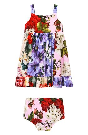 Женский комплект из платья и шорт DOLCE & GABBANA разноцветного цвета по цене 28100 руб., арт. L2JD2P/G7YRD | Фото 2 Женский комплект из платья и шорт DOLCE & GABBANA разноцветного цвета, арт. L2JD2P/G7YRD | Фото 2