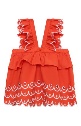 Детский комплект из топа и шорт STELLA MCCARTNEY кораллового цвета по цене 6480 руб., арт. 602544/SQK79 | Фото 3 Детский комплект из топа и шорт STELLA MCCARTNEY кораллового цвета, арт. 602544/SQK79 | Фото 3
