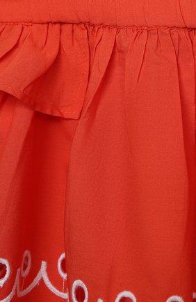 Детский комплект из топа и шорт STELLA MCCARTNEY кораллового цвета по цене 6480 руб., арт. 602544/SQK79 | Фото 6 Детский комплект из топа и шорт STELLA MCCARTNEY кораллового цвета, арт. 602544/SQK79 | Фото 6