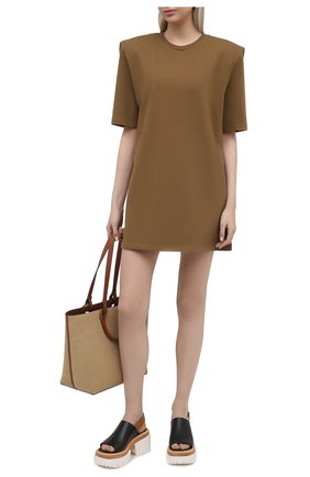 Женское хлопковое платье THE FRANKIE SHOP коричневого цвета по цене 14450 руб., арт. DR SEA KR 10 | Фото 2 Женское хлопковое платье THE FRANKIE SHOP коричневого цвета, арт. DR SEA KR 10 | Фото 2
