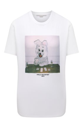 Женская хлопковая футболка STELLA MCCARTNEY белого цвета по цене 28750 руб., арт. 381701/S0W63 | Фото 1 Женская хлопковая футболка STELLA MCCARTNEY белого цвета, арт. 381701/S0W63 | Фото 1