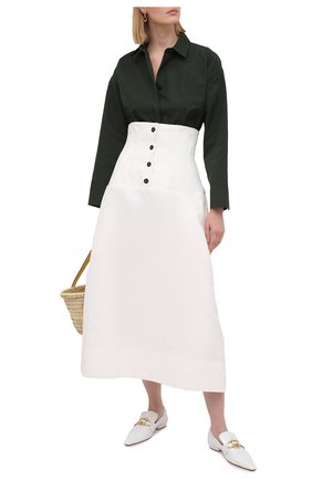 Женская льняная юбка JIL SANDER белого цвета по цене 125000 руб., арт. JSWS355975-WS320700 | Фото 2 Женская льняная юбка JIL SANDER белого цвета, арт. JSWS355975-WS320700 | Фото 2 (Материал внешний: Лен; Длина Ж (юбки, платья, шорты): Макси; Материал подклада: Хлопок; Женское Кросс-КТ: Юбка-одежда; Стили: Романтичный)