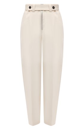 Женские хлопковые брюки JIL SANDER кремвого цвета по цене 73750 руб., арт. JSPS311205-WS241600 | Фото 1 Женские хлопковые брюки JIL SANDER кремвого цвета, арт. JSPS311205-WS241600 | Фото 1