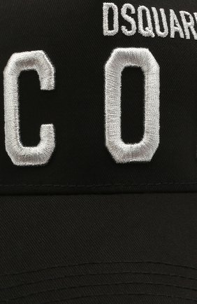 Женская хлопковая бейсболка DSQUARED2 черного цвета по цене 14200 руб., арт. BCW0026 05C03957 | Фото 3 Женская хлопковая бейсболка DSQUARED2 черного цвета, арт. BCW0026 05C03957 | Фото 3