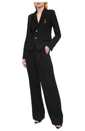 Женский шерстяной жакет SAINT LAURENT черного цвета по цене 242000 руб., арт. 649550/Y1B47 | Фото 2 Женский шерстяной жакет SAINT LAURENT черного цвета, арт. 649550/Y1B47 | Фото 2