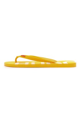 Мужские шлепанцы HUGO желтого цвета, арт. 50451987 | Фото 3 (Материал внешний: Пластик, Резина)