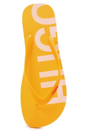 Мужские шлепанцы HUGO желтого цвета, арт. 50451987 | Фото 5 (Материал внешний: Пластик, Резина)