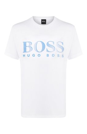 Мужская хлопковая футболка BOSS белого цвета по цене 5000 руб., арт. 50407774 | Фото 1 Мужская хлопковая футболка BOSS белого цвета, арт. 50407774 | Фото 1