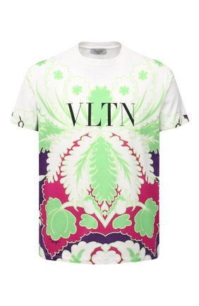 Мужская хлопковая футболка VALENTINO зеленого цвета по цене 67450 руб., арт. VV3MG09P7B6 | Фото 1 Мужская хлопковая футболка VALENTINO зеленого цвета, арт. VV3MG09P7B6 | Фото 1 (Материал внешний: Хлопок; Длина (для топов): Стандартные; Рукава: Короткие; Принт: С принтом; Стили: Кэжуэл; Региональные ограничения белый список (Axapta Mercury): RU)