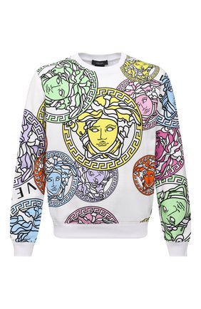Мужской хлопковый свитшот VERSACE разноцветного цвета по цене 73600 руб., арт. A77278/1F00722 | Фото 1 Мужской хлопковый свитшот VERSACE разноцветного цвета, арт. A77278/1F00722 | Фото 1