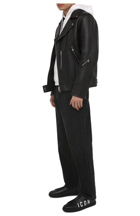 Мужские кожаные кеды icon DSQUARED2 черного цвета по цене 34850 руб., арт. SNM0005 01502228 | Фото 2 Мужские кожаные кеды icon DSQUARED2 черного цвета, арт. SNM0005 01502228 | Фото 2