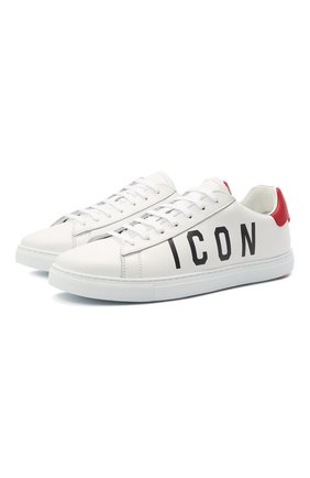 Мужские кожаные кеды icon DSQUARED2 белого цвета по цене 34850 руб., арт. SNM0005 01502228 | Фото 1 Мужские кожаные кеды icon DSQUARED2 белого цвета, арт. SNM0005 01502228 | Фото 1