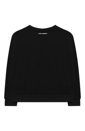 Детский хлопковый свитшот KARL LAGERFELD KIDS черного цвета по цене 11050 руб., арт. Z15312 | Фото 2 Детский хлопковый свитшот KARL LAGERFELD KIDS черного цвета, арт. Z15312 | Фото 2