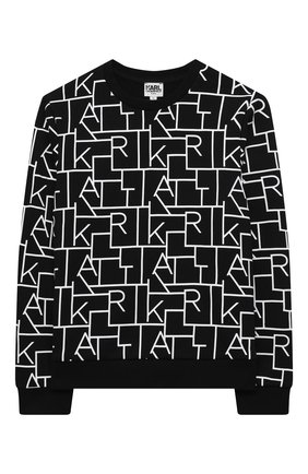 Детский хлопковый свитшот KARL LAGERFELD KIDS черного цвета по цене 11050 руб., арт. Z25292 | Фото 1 Детский хлопковый свитшот KARL LAGERFELD KIDS черного цвета, арт. Z25292 | Фото 1