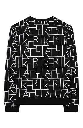 Детский хлопковый свитшот KARL LAGERFELD KIDS черного цвета по цене 11050 руб., арт. Z25292 | Фото 2 Детский хлопковый свитшот KARL LAGERFELD KIDS черного цвета, арт. Z25292 | Фото 2