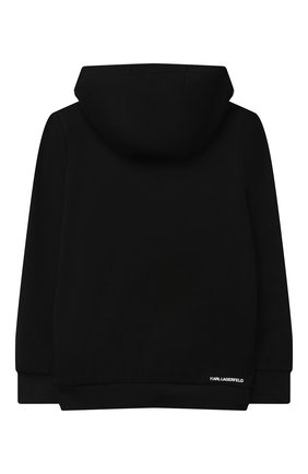 Детский хлопковое худи KARL LAGERFELD KIDS черного цвета по цене 13600 руб., арт. Z25294 | Фото 2 Детский хлопковое худи KARL LAGERFELD KIDS черного цвета, арт. Z25294 | Фото 2