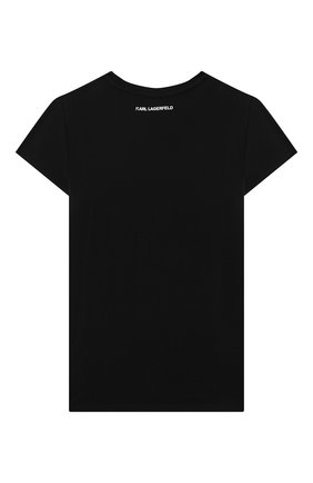 Детская хлопковая футболка KARL LAGERFELD KIDS черного цвета по цене 8820 руб., арт. Z15294 | Фото 2 Детская хлопковая футболка KARL LAGERFELD KIDS черного цвета, арт. Z15294 | Фото 2 (Рукава: Короткие; Материал внешний: Синтетический материал, Хлопок; Девочки Кросс-КТ: футболка-одежда; Региональные ограничения белый список (Axapta Mercury): RU; Ростовка одежда: 9 лет | 134 см, 12 лет | 152 см, 13 - 15 лет | 158 см, 16 лет | 164 см, 7 лет | 122 см)