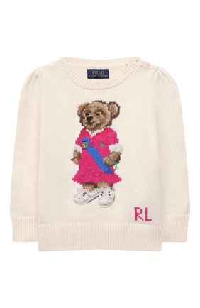 Детский хлопковый пуловер POLO RALPH LAUREN бежевого цвета по цене 16850 руб., арт. 311834981 | Фото 1 Детский хлопковый пуловер POLO RALPH LAUREN бежевого цвета, арт. 311834981 | Фото 1