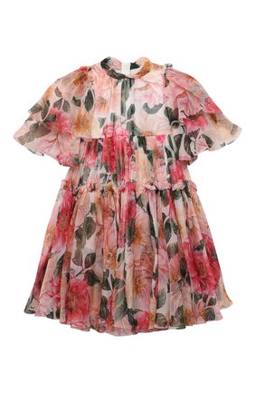 Детское шелковое платье DOLCE & GABBANA разноцветного цвета по цене 207500 руб., арт. L52DP8/IS1FT/2-6 | Фото 1 Детское шелковое платье DOLCE & GABBANA разноцветного цвета, арт. L52DP8/IS1FT/2-6 | Фото 1 (Материал подклада: Шелк; Материал внешний: Шелк; Случай: Повседневный; Рукава: Короткие; Девочки Кросс-КТ: Платье-одежда; Ростовка одежда: 2 года | 92 см, 3 года | 98 см, 4 года | 104 см, 5 лет | 110 см, 6 лет | 116 см)