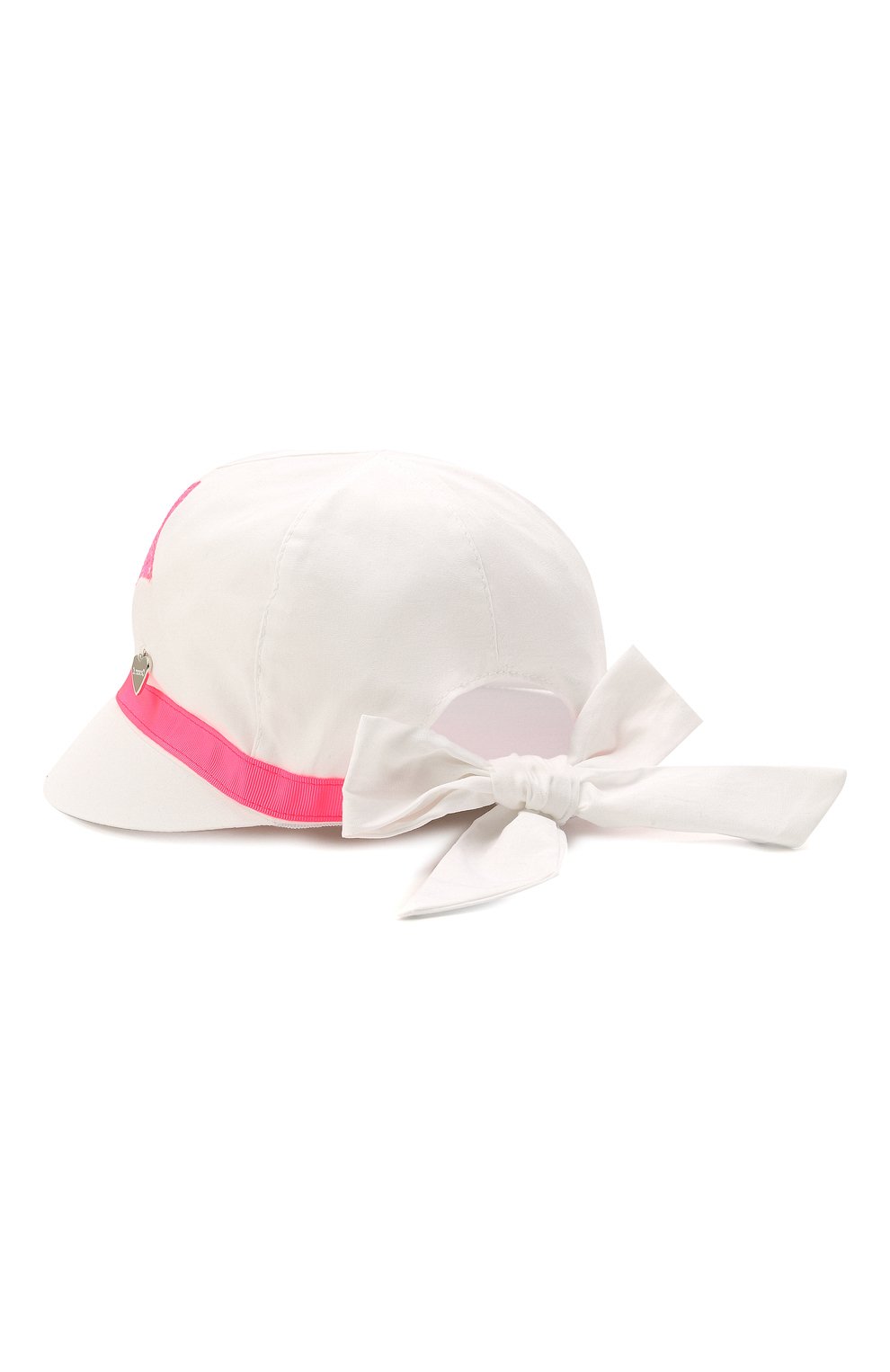Детская хлопковая кепка IL TRENINO белого цвета, арт. 21 5118 | Фото 2 (Материал: Текстиль, Хлопок; Региональные ограничения белый список (Axapta Mercury): RU)