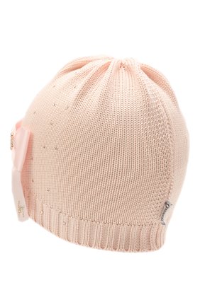 Детского хлопковая шапка IL TRENINO розового цвета, арт. 21 5079/18 | Фото 2 (Материал: Текстиль, Хлопок; Региональные ограничения белый список (Axapta Mercury): RU)