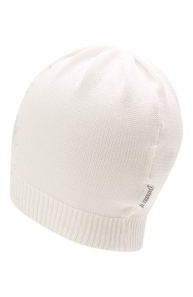 Детского хлопковая шапка IL TRENINO белого цвета, арт. 21 5070/18 | Фото 2 (Материал: Текстиль, Хлопок; Региональные ограничения белый список (Axapta Mercury): RU)